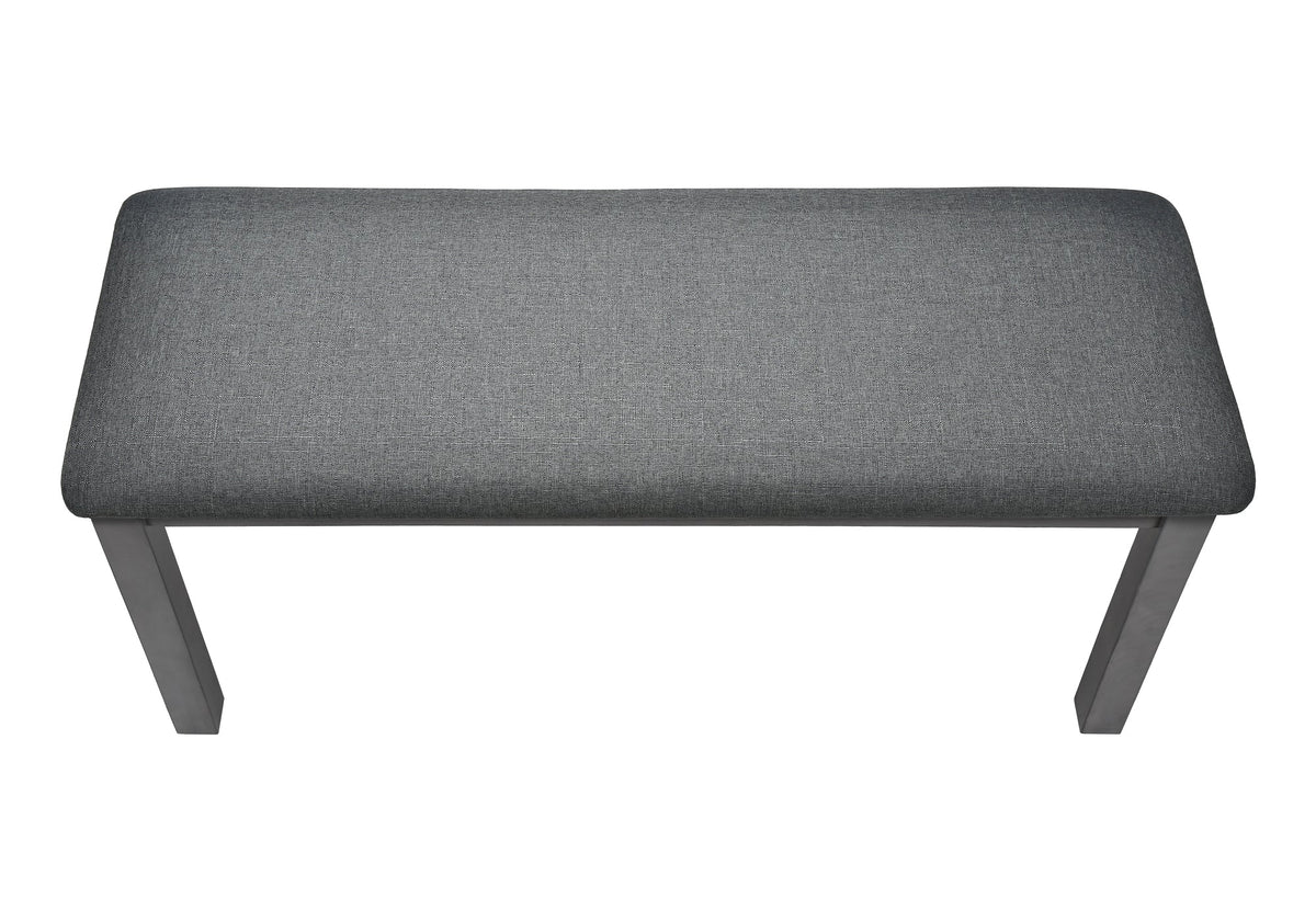 BANC - 42"L / GRIS LAVÉ / TISSU GRIS FONCÉ