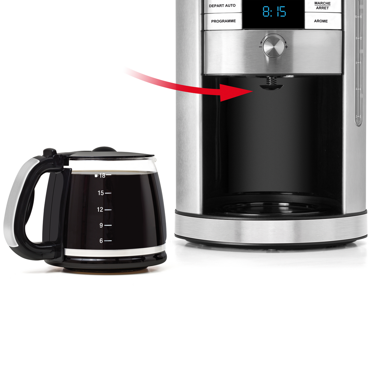 Cafetière filtre | Inox | 1,8L