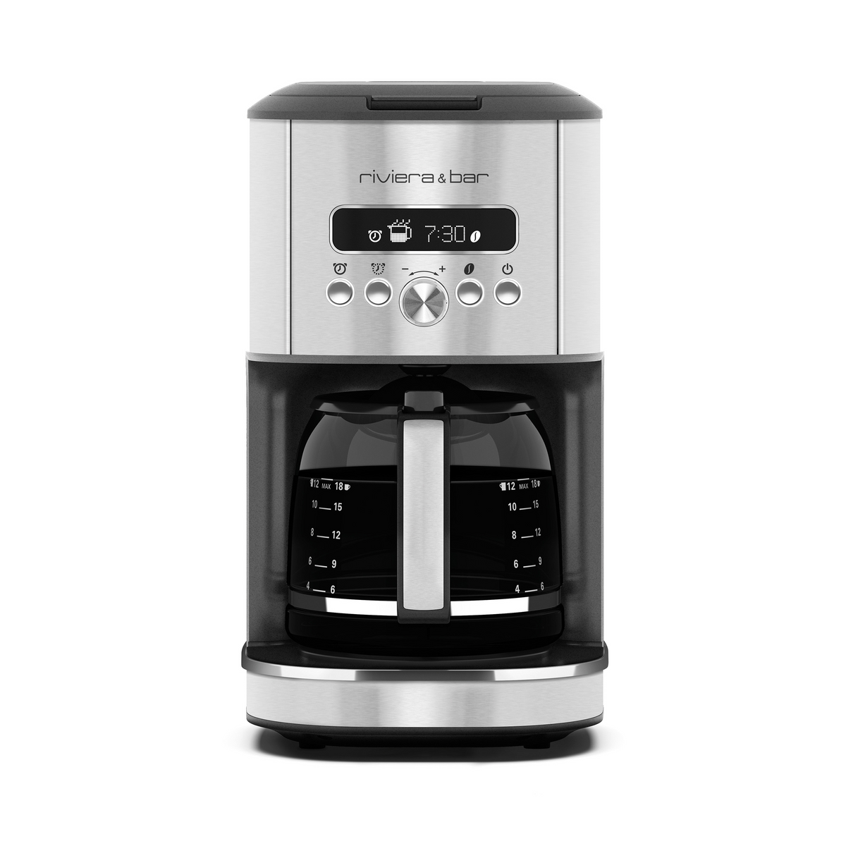 Cafetière filtre prog. | Inox | 1,8L