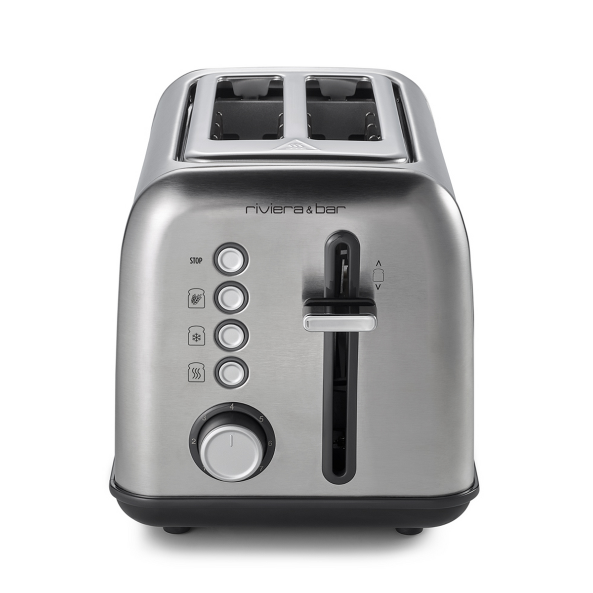 Grille-pain | 2 fentes courtes | Inox | 7 niveaux