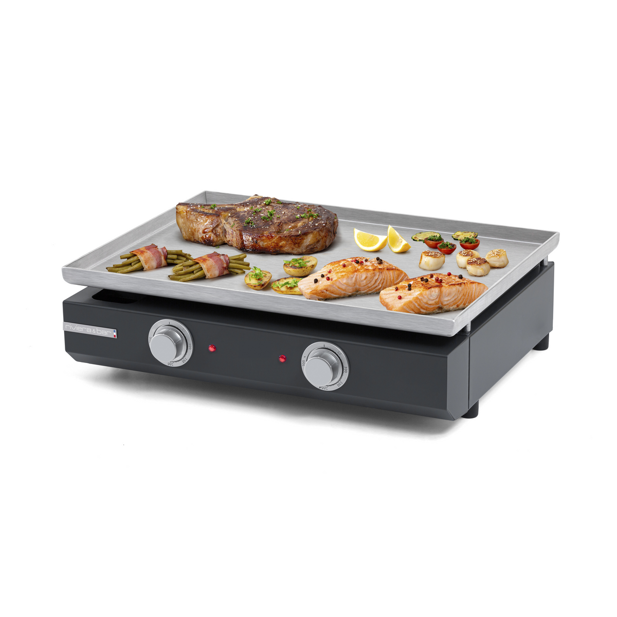Plancha Pro d'extérieur | 2 zones | inox | 14 personnes