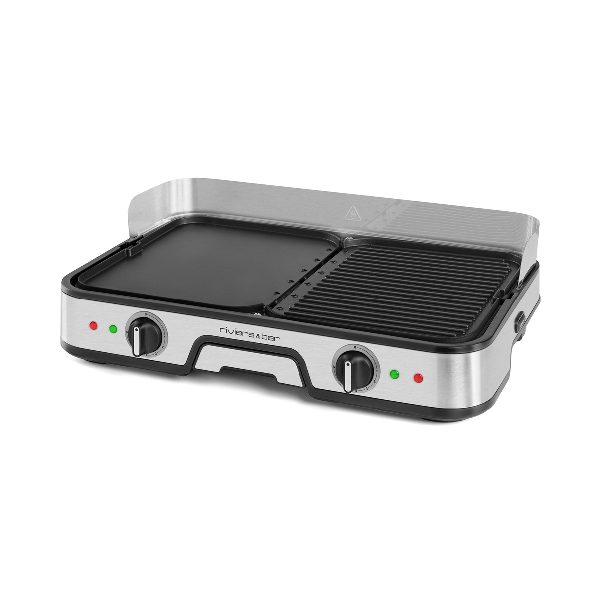Combiné Plancha-Gril réversible | 2 zones | 6-8 personnes