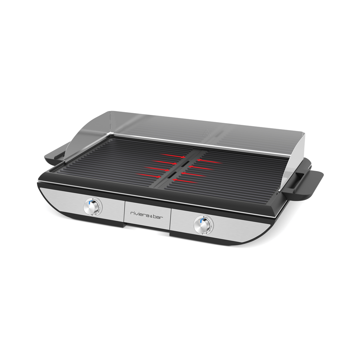 Combiné Plancha-Gril réversible | 2 zones | 8-10 personnes