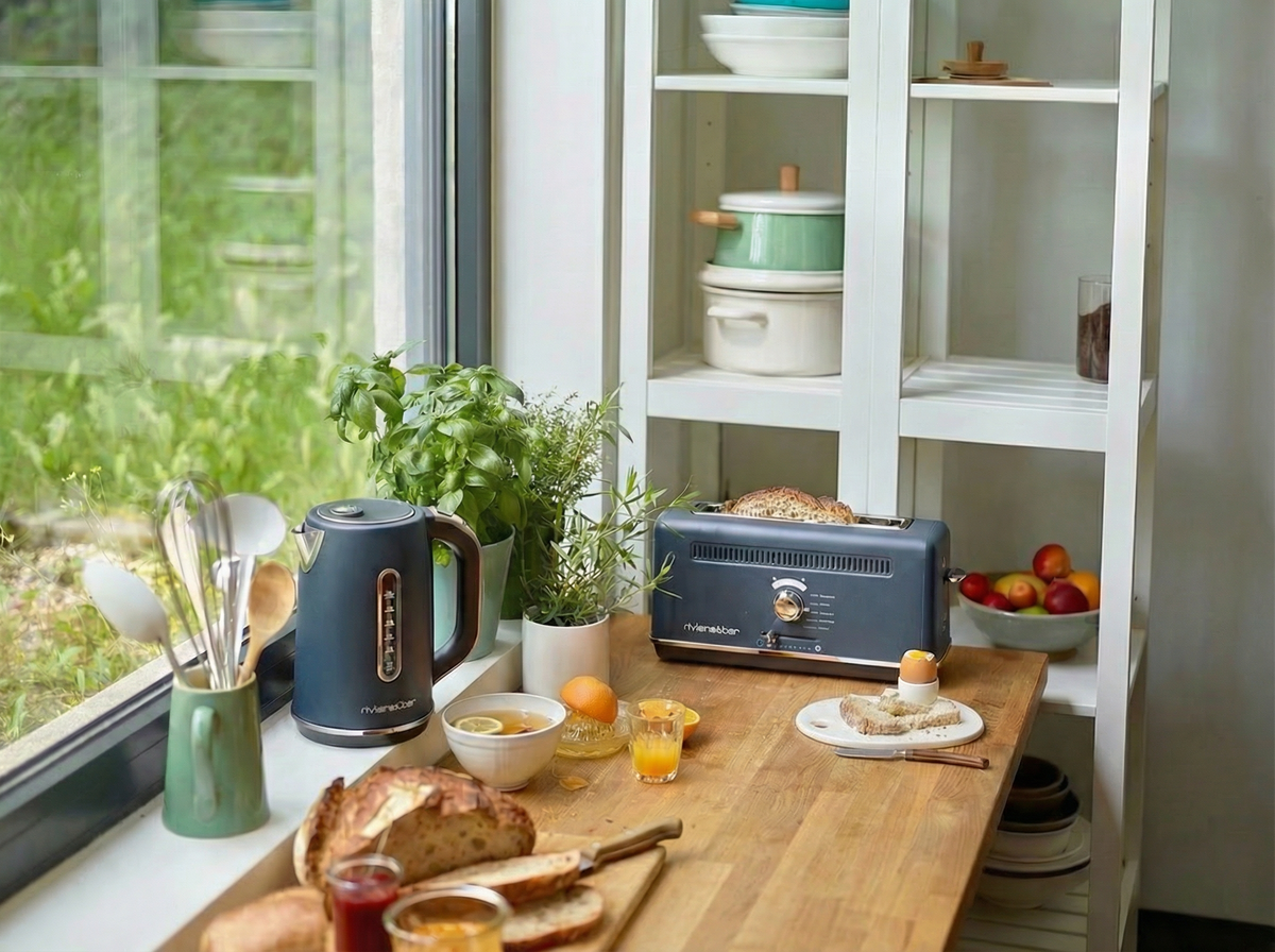 Duo Bouilloire & Grille-Pain | Grey Blue