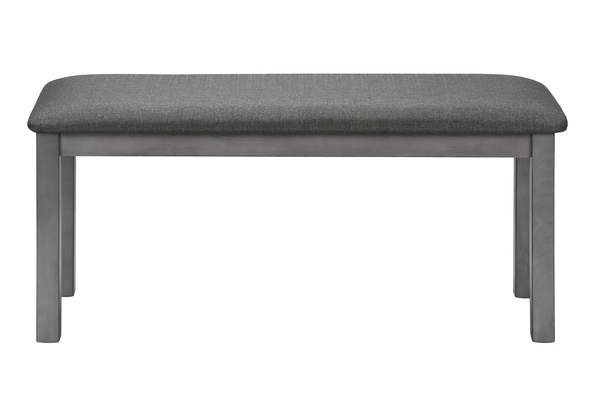 BANC - 42"L / GRIS LAVÉ / TISSU GRIS FONCÉ