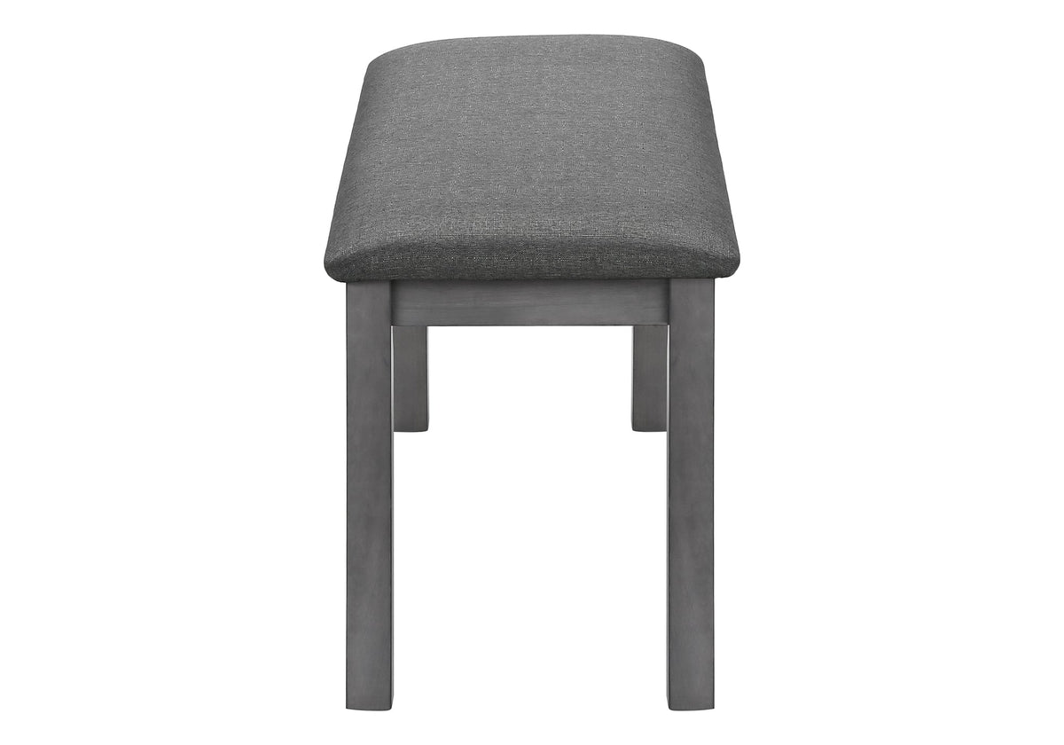 BANC - 42"L / GRIS LAVÉ / TISSU GRIS FONCÉ