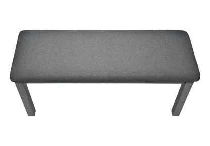 BANC - 42"L / GRIS LAVÉ / TISSU GRIS FONCÉ
