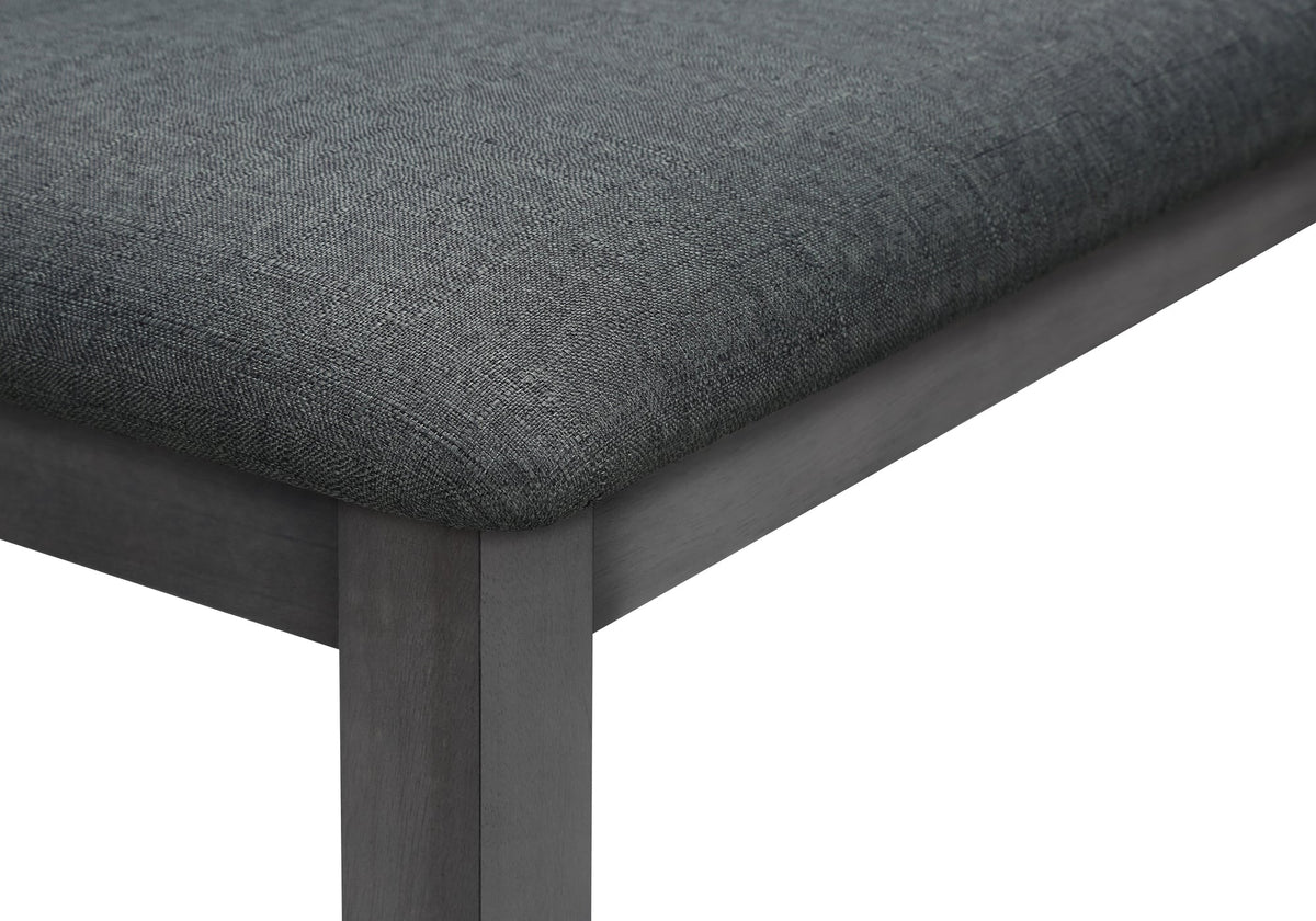 BANC - 42"L / GRIS LAVÉ / TISSU GRIS FONCÉ