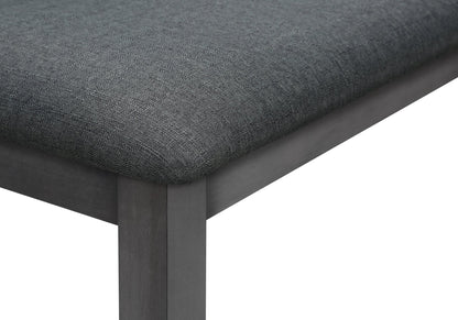 BANC - 42"L / GRIS LAVÉ / TISSU GRIS FONCÉ