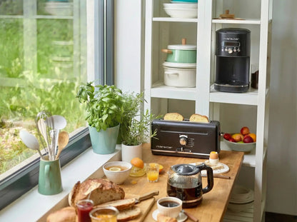 Duo Cafetière & Grille-Pain | Black Satin