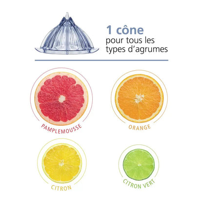 Presse-agrumes cône universel
