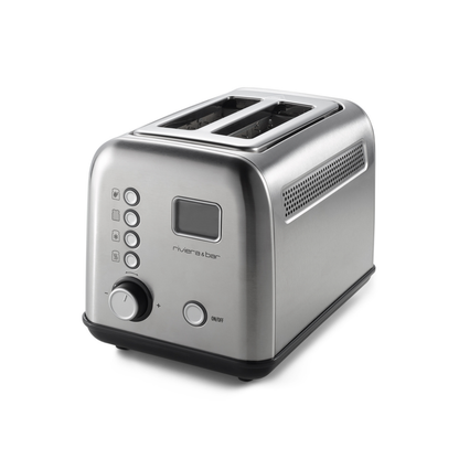 Grille-pain automatique | 2 fentes courtes | Inox | 9 niveaux