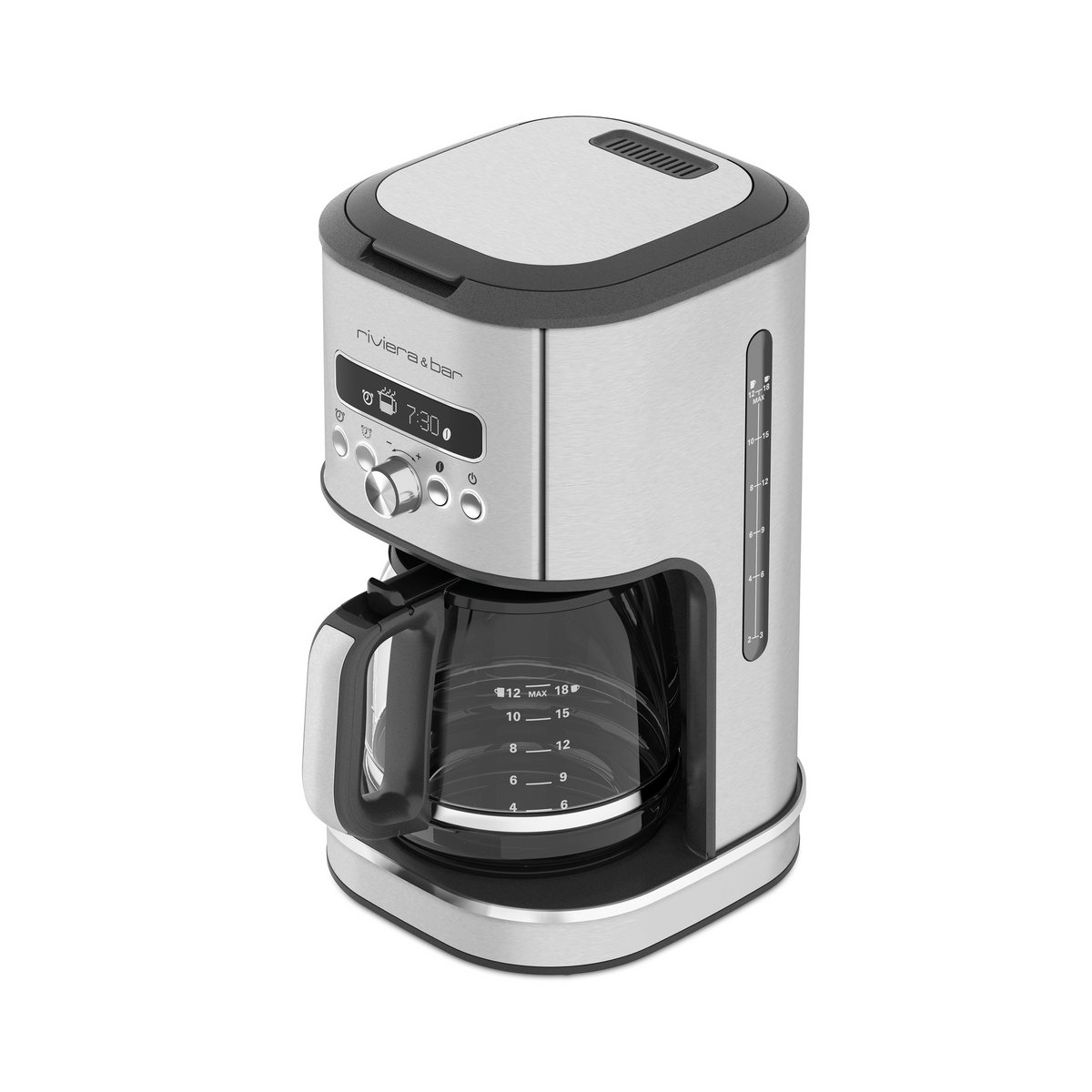 Cafetière filtre prog. | Inox | 1,8L