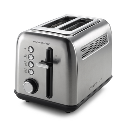 Grille-pain | 2 fentes courtes | Inox | 7 niveaux