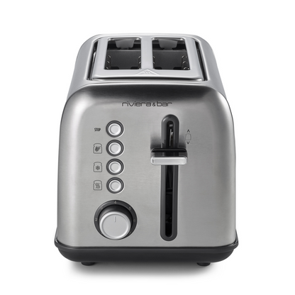 Grille-pain | 2 fentes courtes | Inox | 7 niveaux