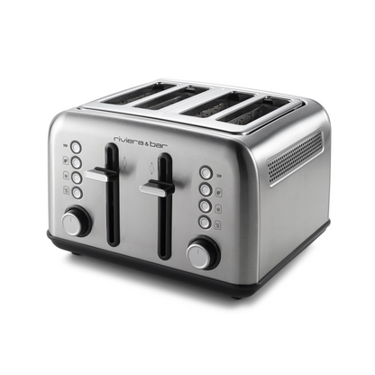 Grille-pain | 4 fentes courtes | Inox | 7 niveaux