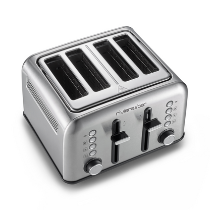 Grille-pain | 4 fentes courtes | Inox | 7 niveaux