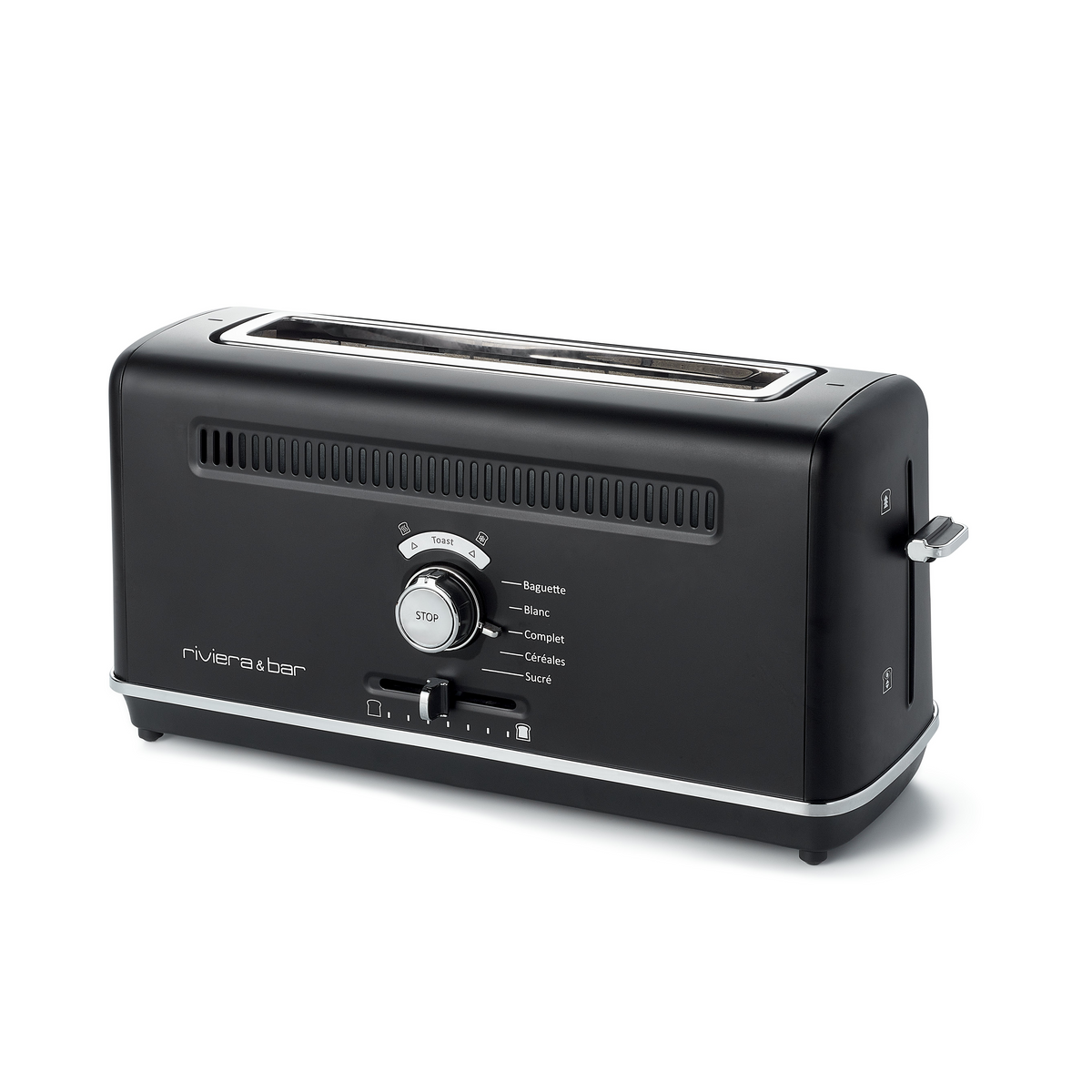 Grille-pain expert | fente extra longue | Black Satin | 7 niveaux