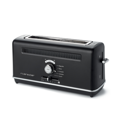 Grille-pain expert | fente extra longue | Black Satin | 7 niveaux
