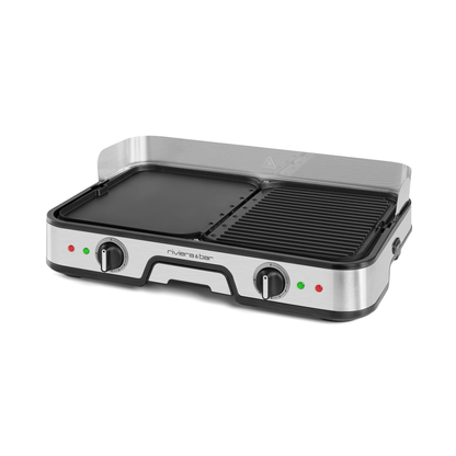 Combiné Plancha-Gril réversible | 2 zones | 6-8 personnes
