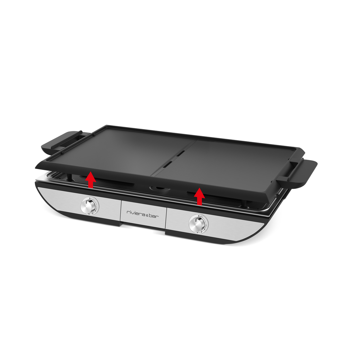 Combiné Plancha-Gril réversible | 2 zones | 8-10 personnes