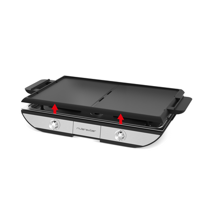 Combiné Plancha-Gril réversible | 2 zones | 8-10 personnes