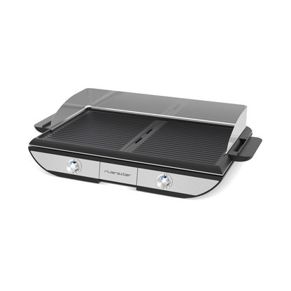 Combiné Plancha-Gril réversible | 2 zones | 8-10 personnes