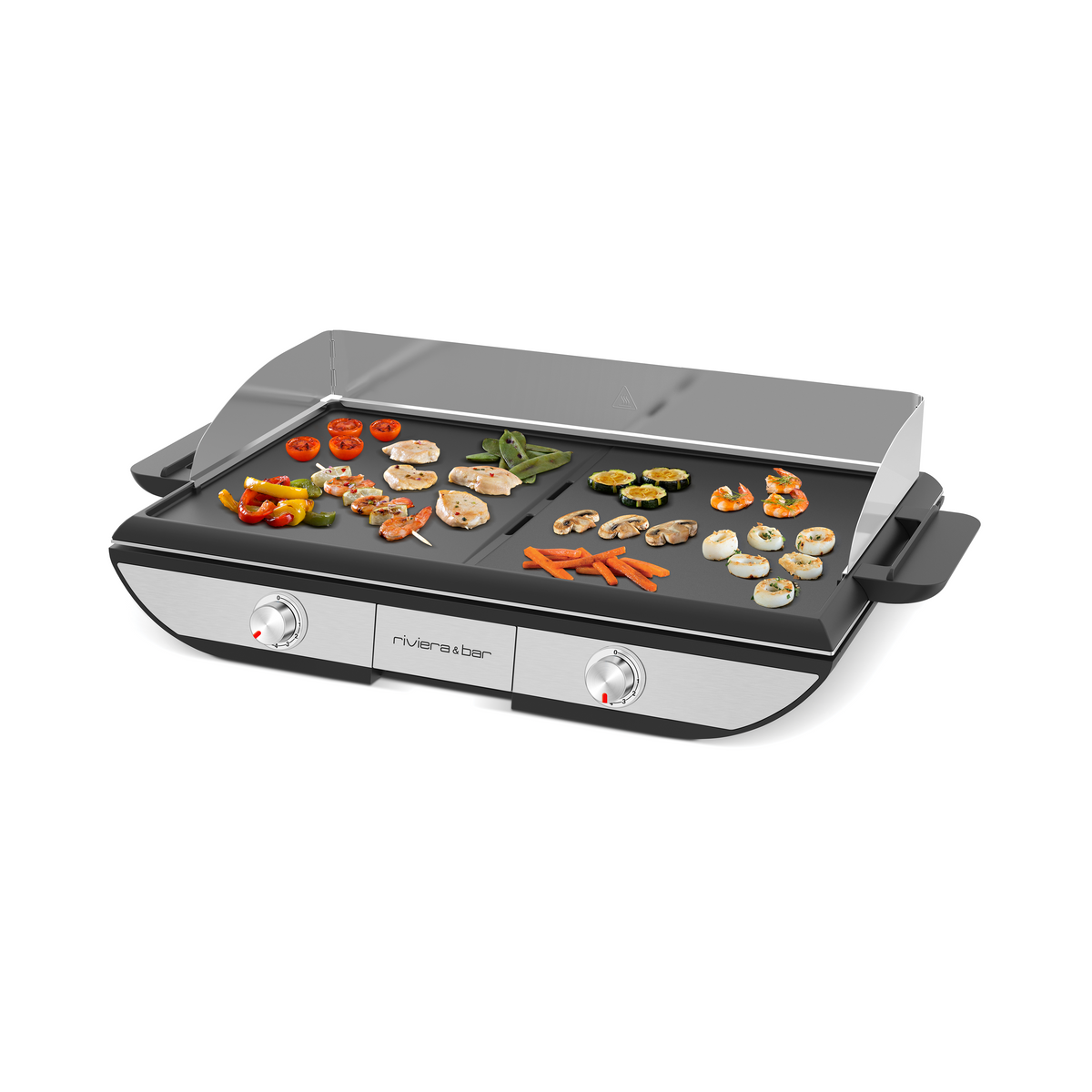 Combiné Plancha-Gril réversible | 2 zones | 8-10 personnes