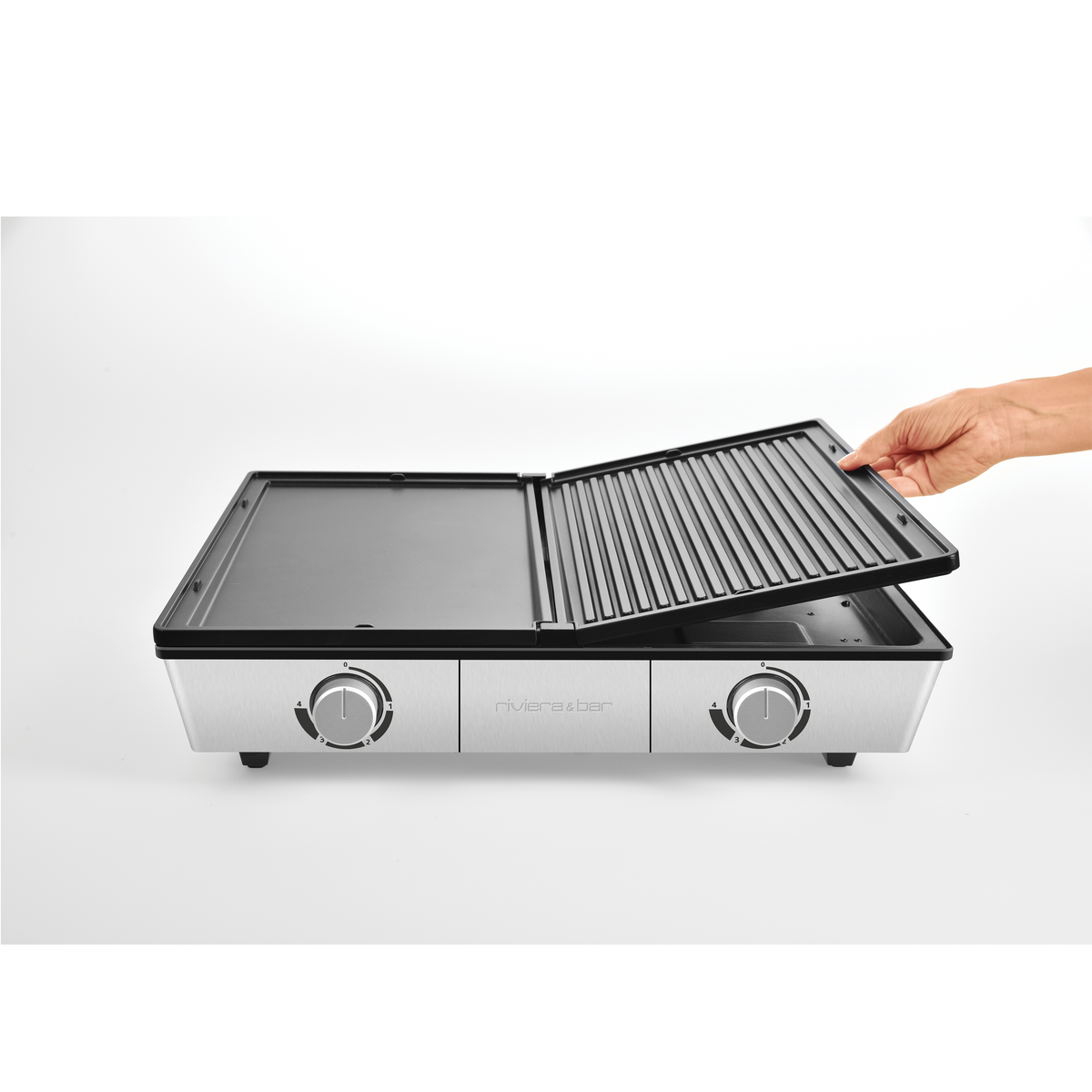 Combiné Plancha-Gril Pro | 2 zones | 8-10 personnes