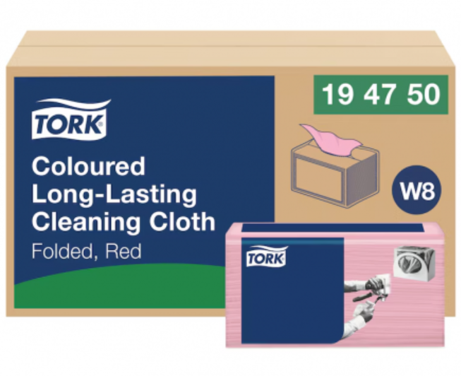 TORK Long-Lasting Red Cleaning Cloth
